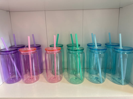 16oz Colour acrylic cup